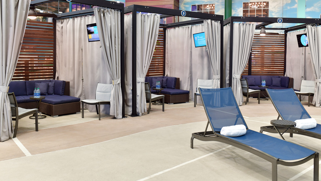 cabanas in indoor water park