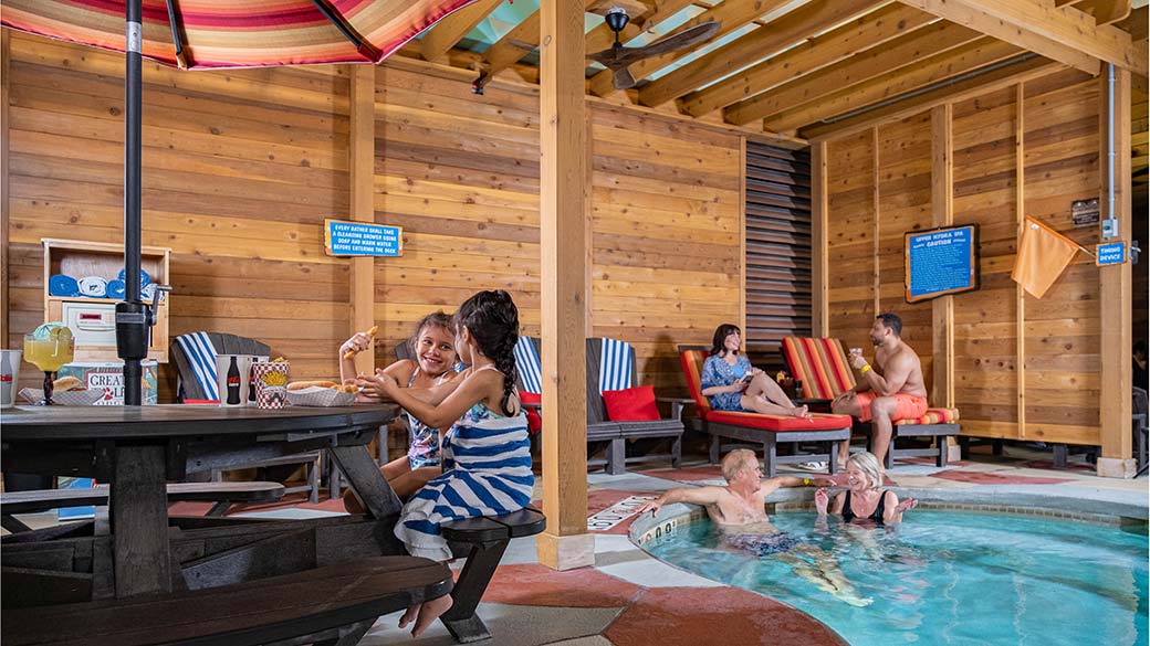 items available in the Hot Tub Cabanas