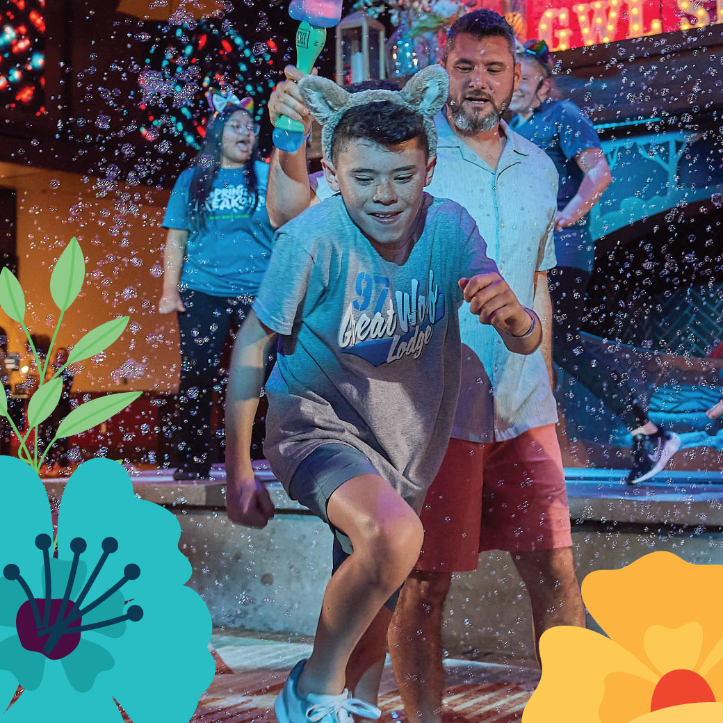 Kids dancing during Sunshine party