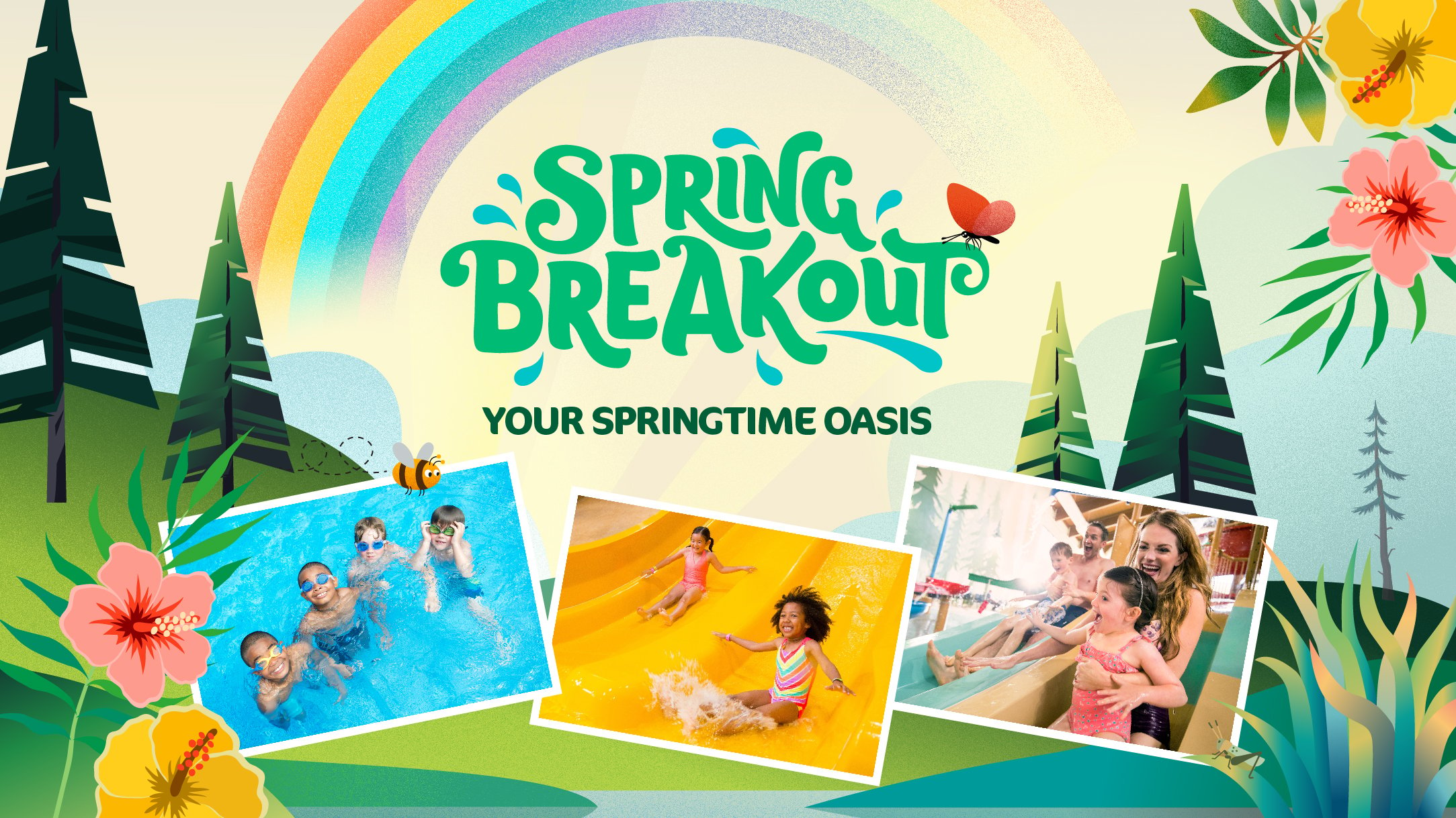 Illustration of Spring breakout at Great Wolf Lodge