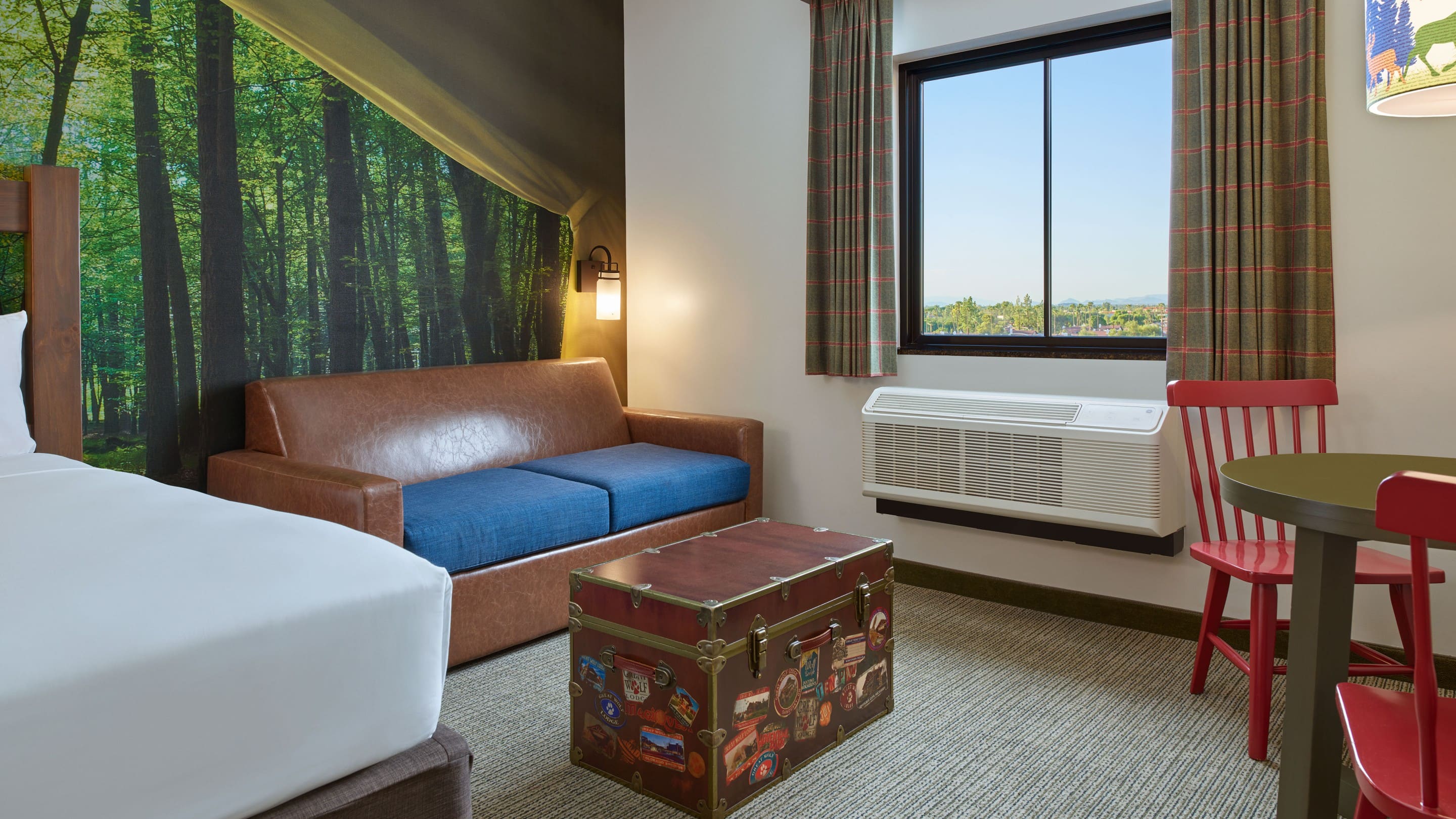 living area in the family suite