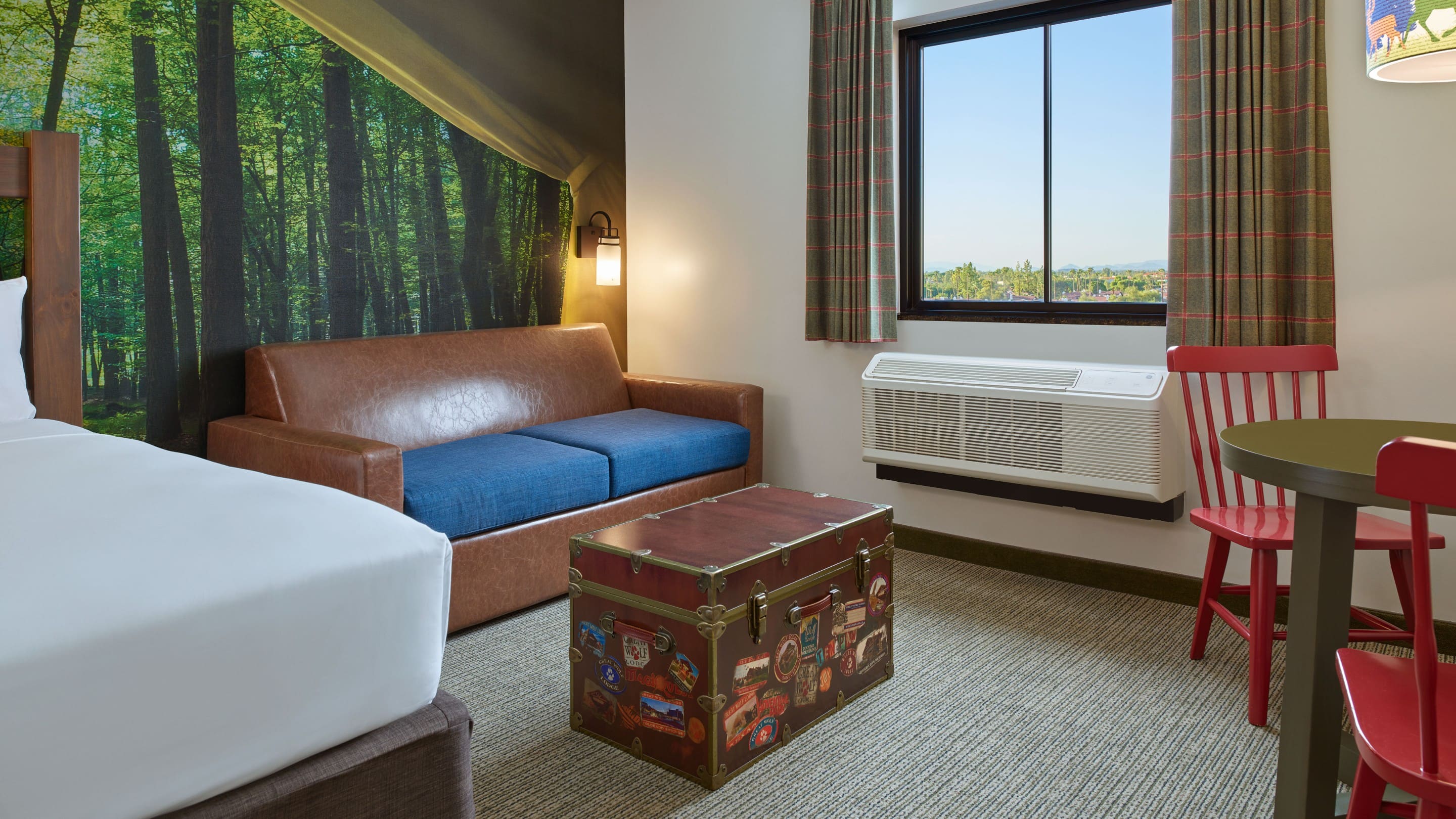 Seating area in the suite