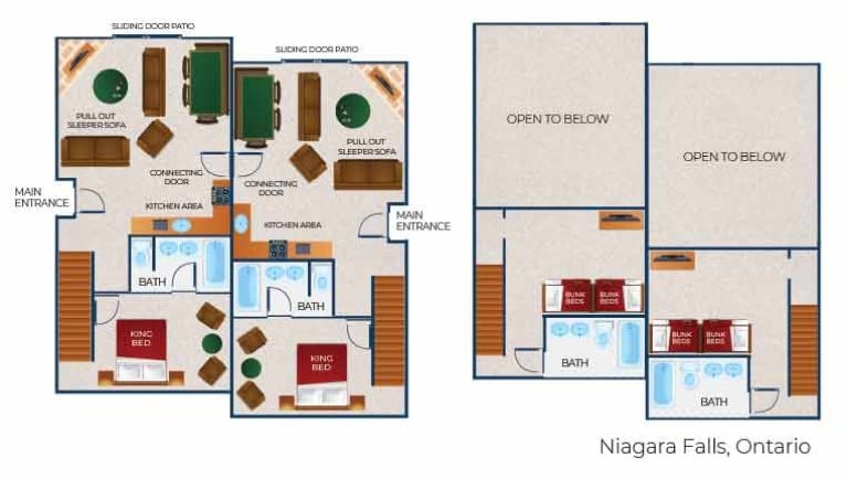 The floorplan for the Timber Wolf Cottage with Semi Detached Patio