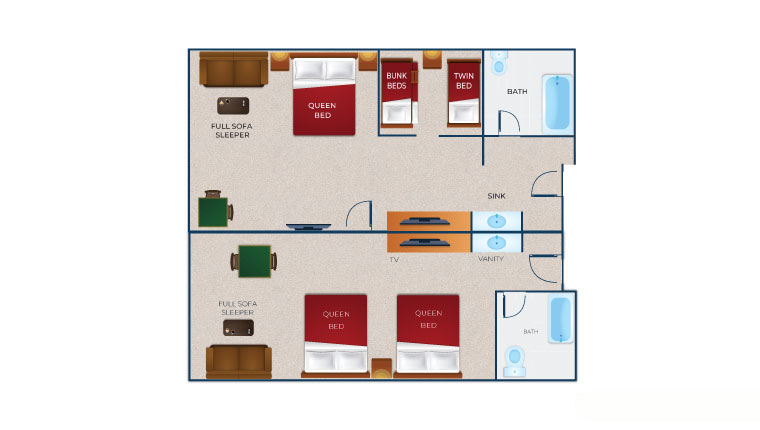 Deluxe Wolf Den Suite Floorplan