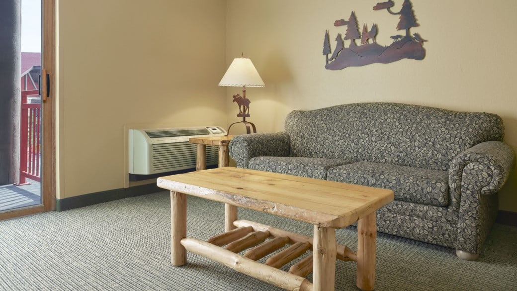 The living area in the Family Suite