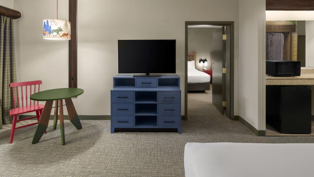 Cabinet in the Deluxe Wolf Den Suite