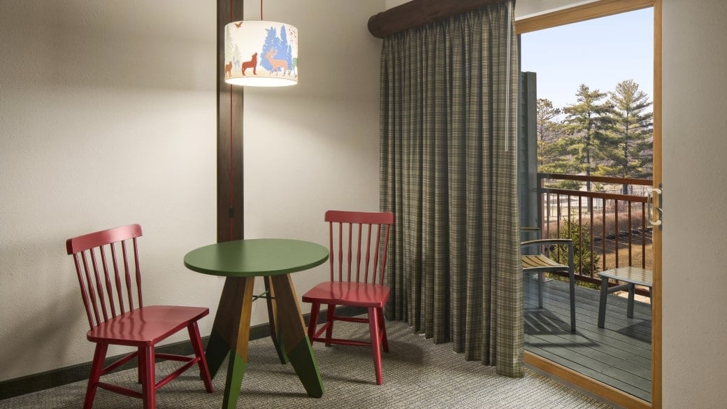 The patio in the Queen Sofa Suite (accessible bathtub)