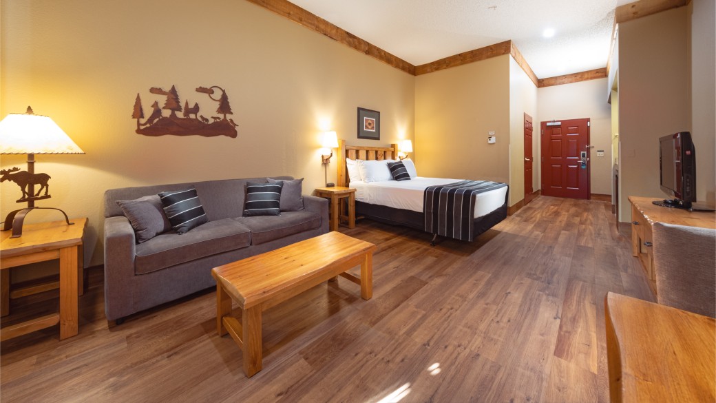 The Accessible Queen Sofa Suite at Great Wolf Lodge Niagara Falls, ON.