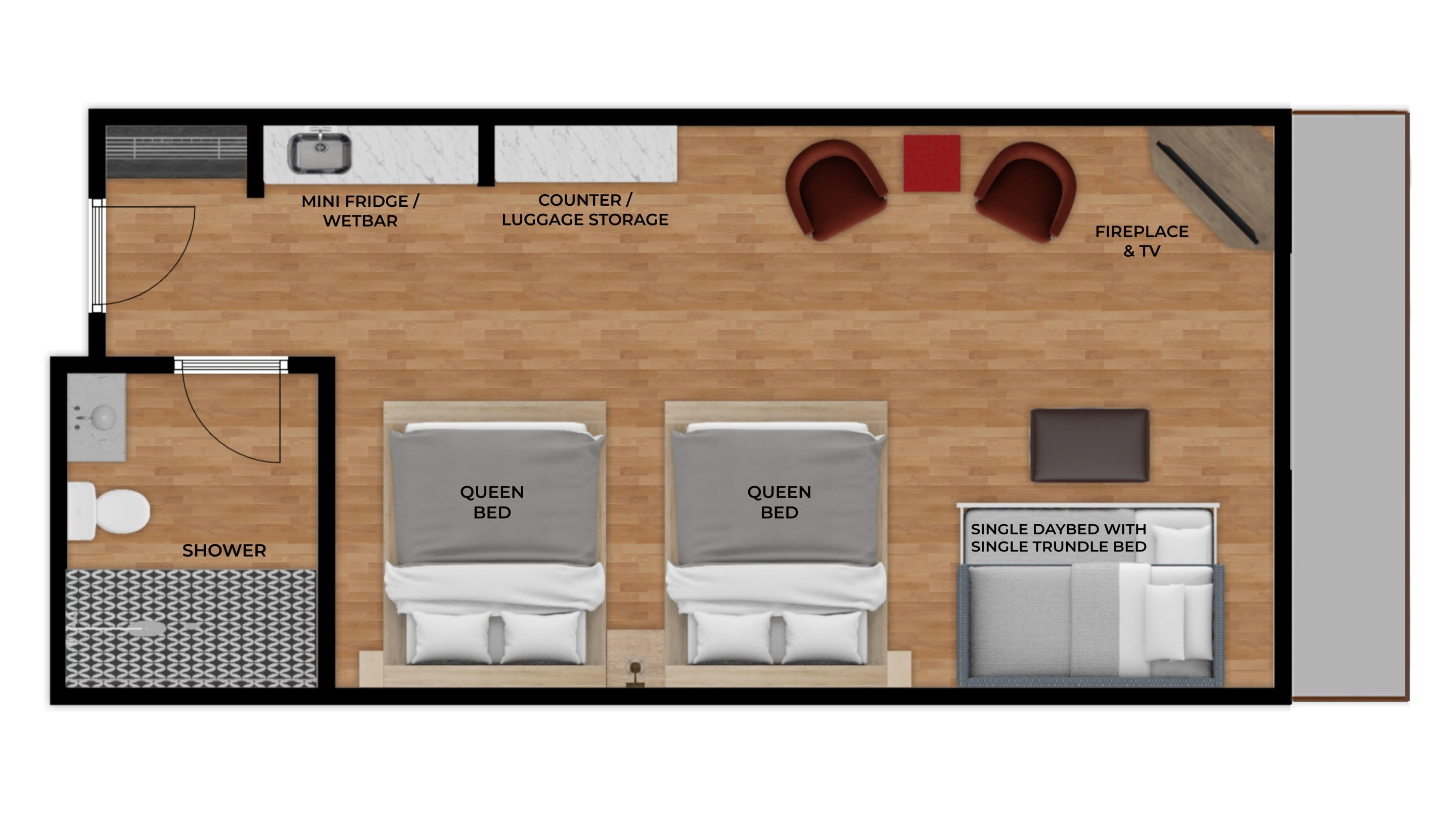 Floorplan of the suite