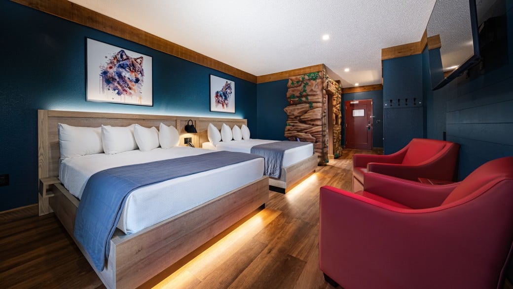 Room view of the Deluxe Wolf Den Suite