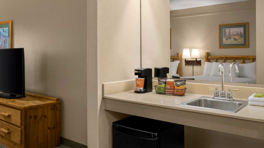 The sink in the Family Fireplace Suite