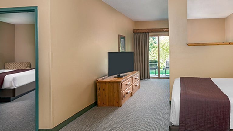 The main living area in the Royal Bear Suite