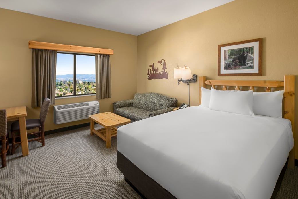 The Sofa Bed in the Deluxe Wolf Den King Suite