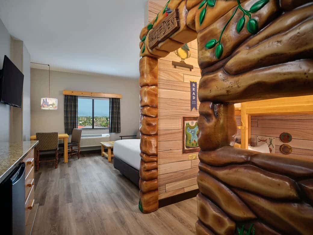 The room view in the Wolf Den Suite 