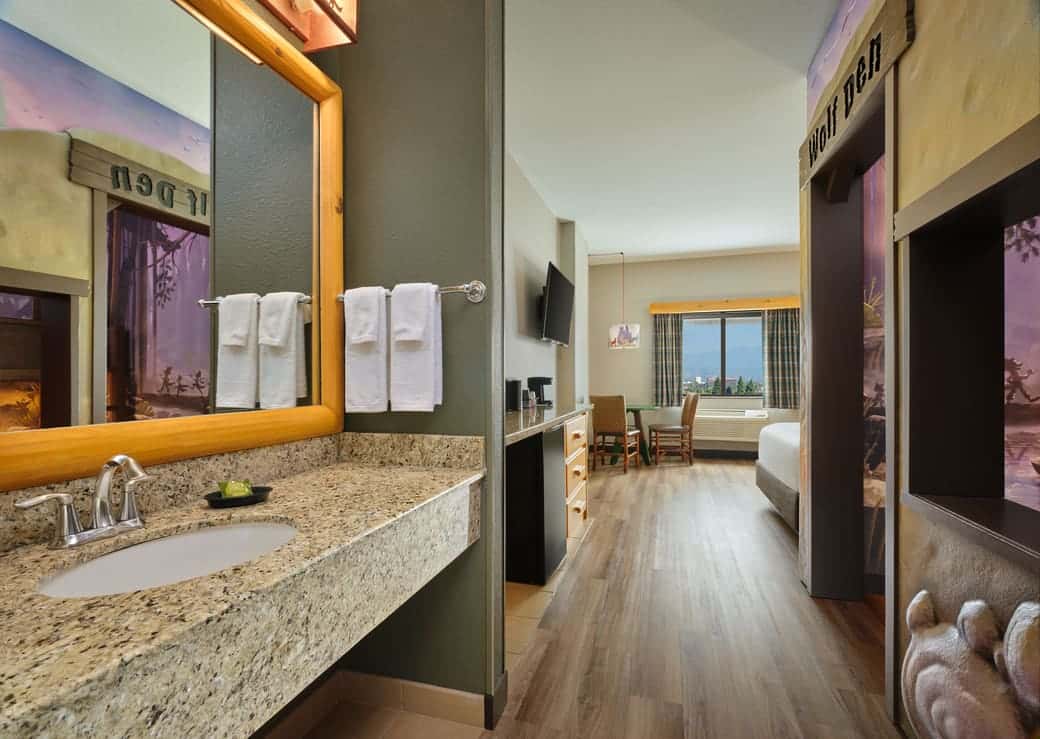 The Vanity Area in the Wolf Den Suite