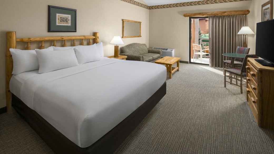 The bathroom in the Luxury King Suite (Accessible bathtub)