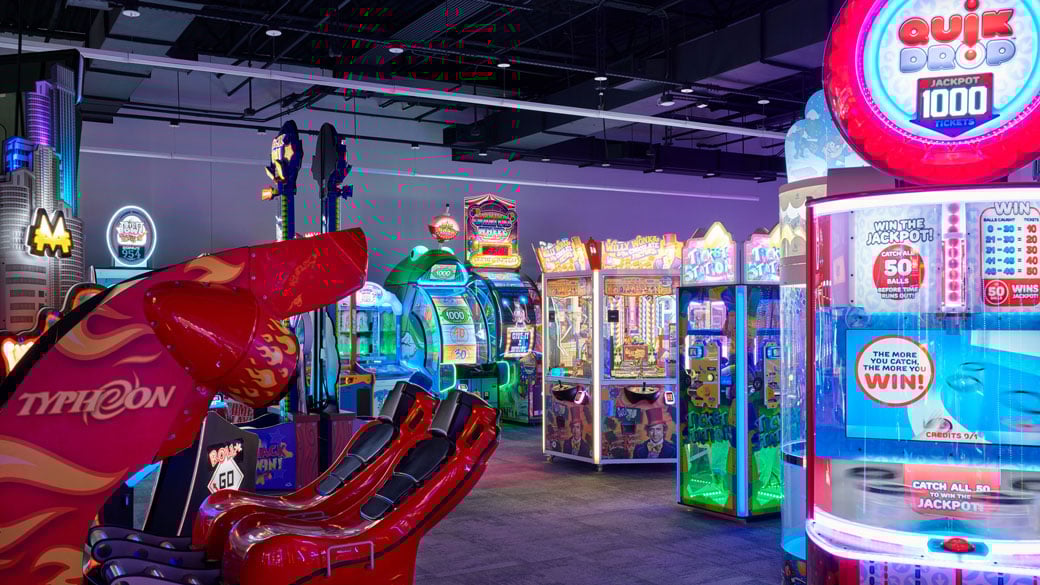 Games inside Northern Lights Arcade