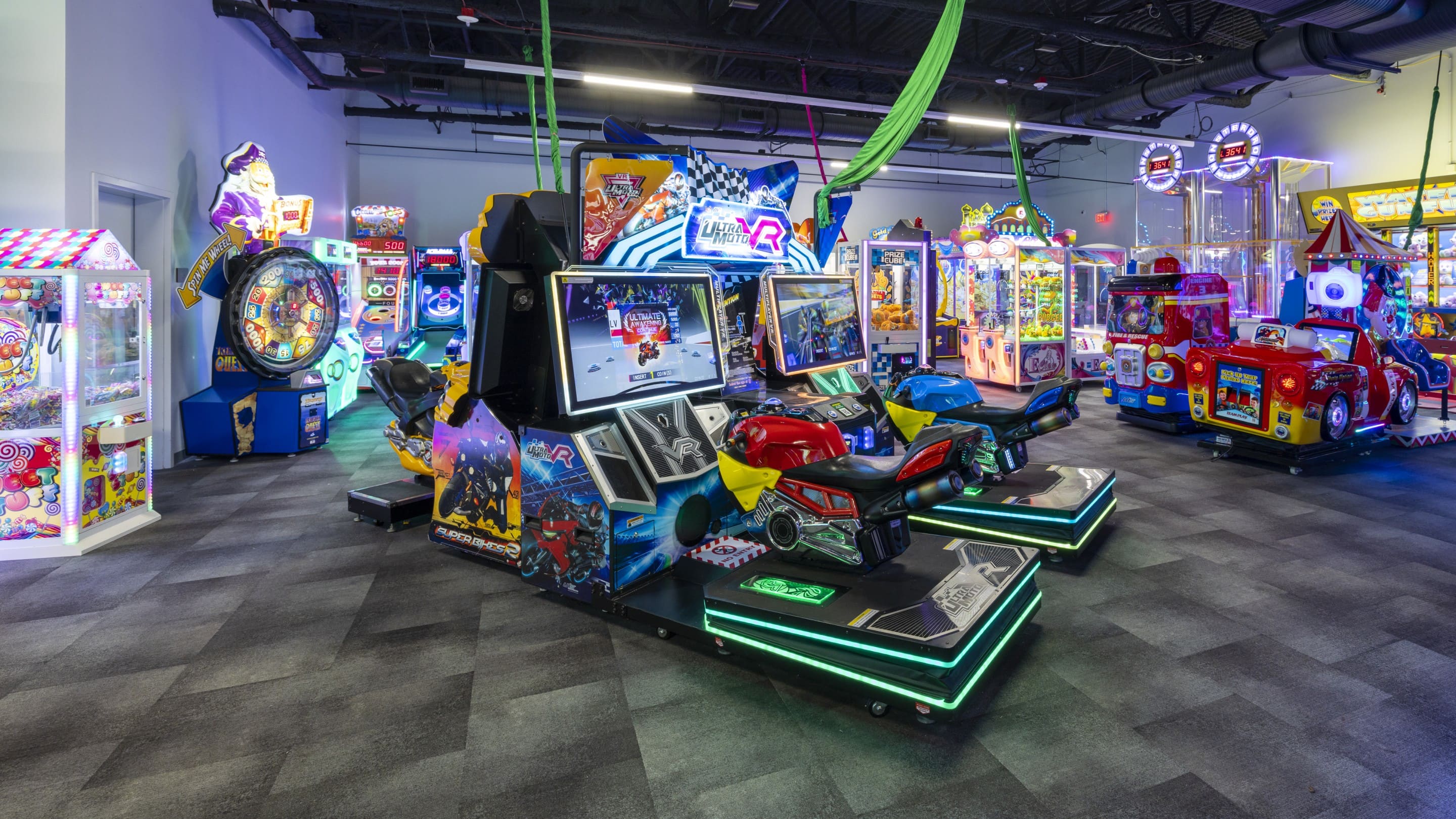 Augmented racing bikes at the arcade