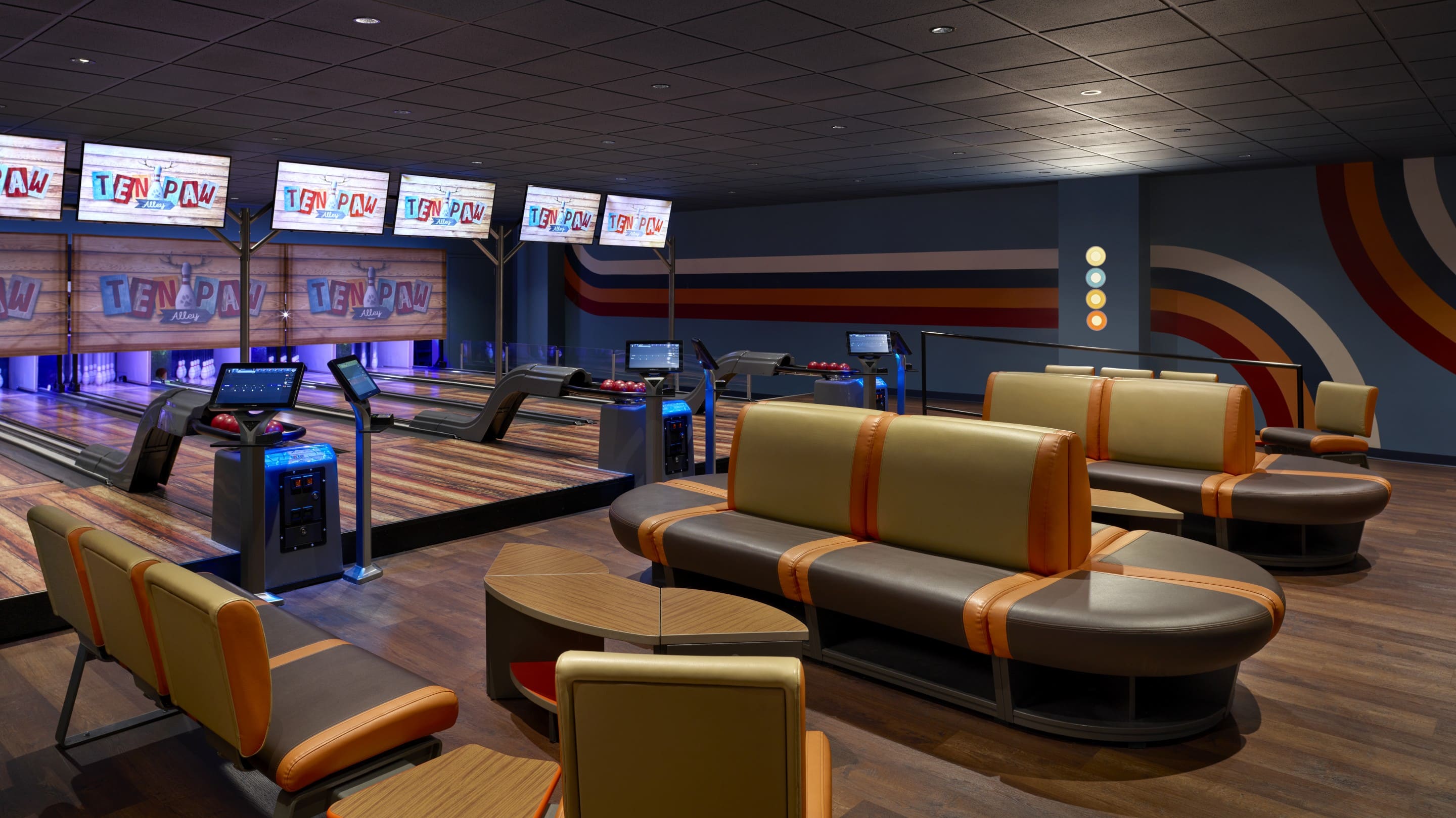 Overall view of the Bowling area