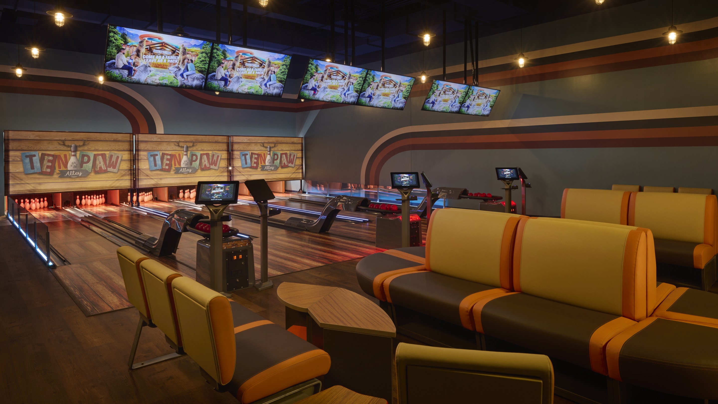 Overall view of the bowling area