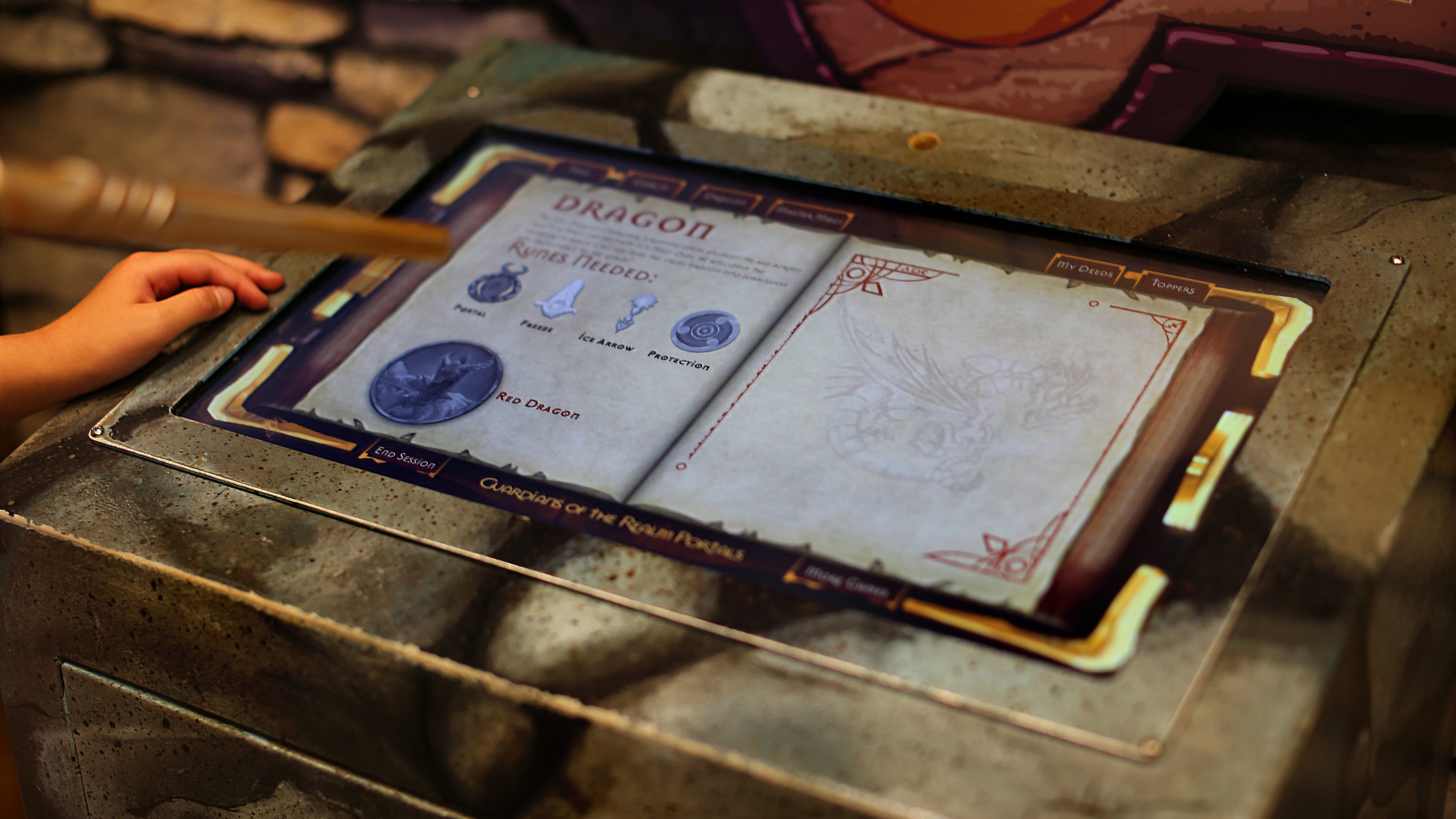 A digital MagiQuest book of spells.