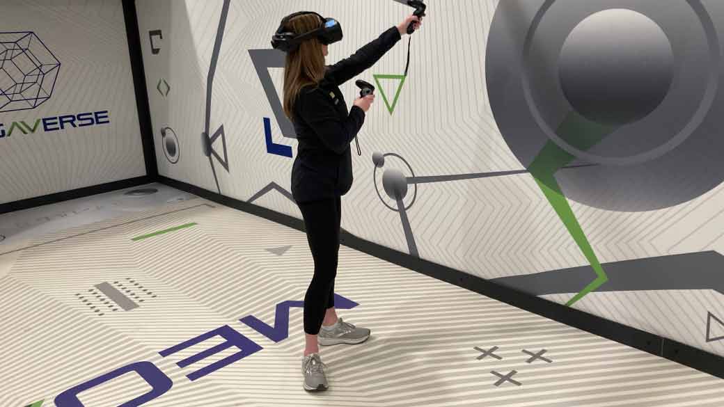 Girl with laser gun at Megaventure