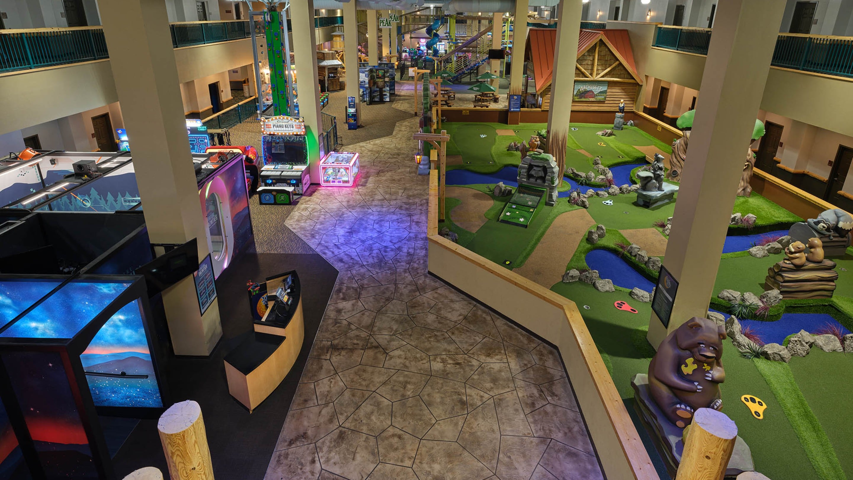 Another aerial view of the mini golf surroundings
