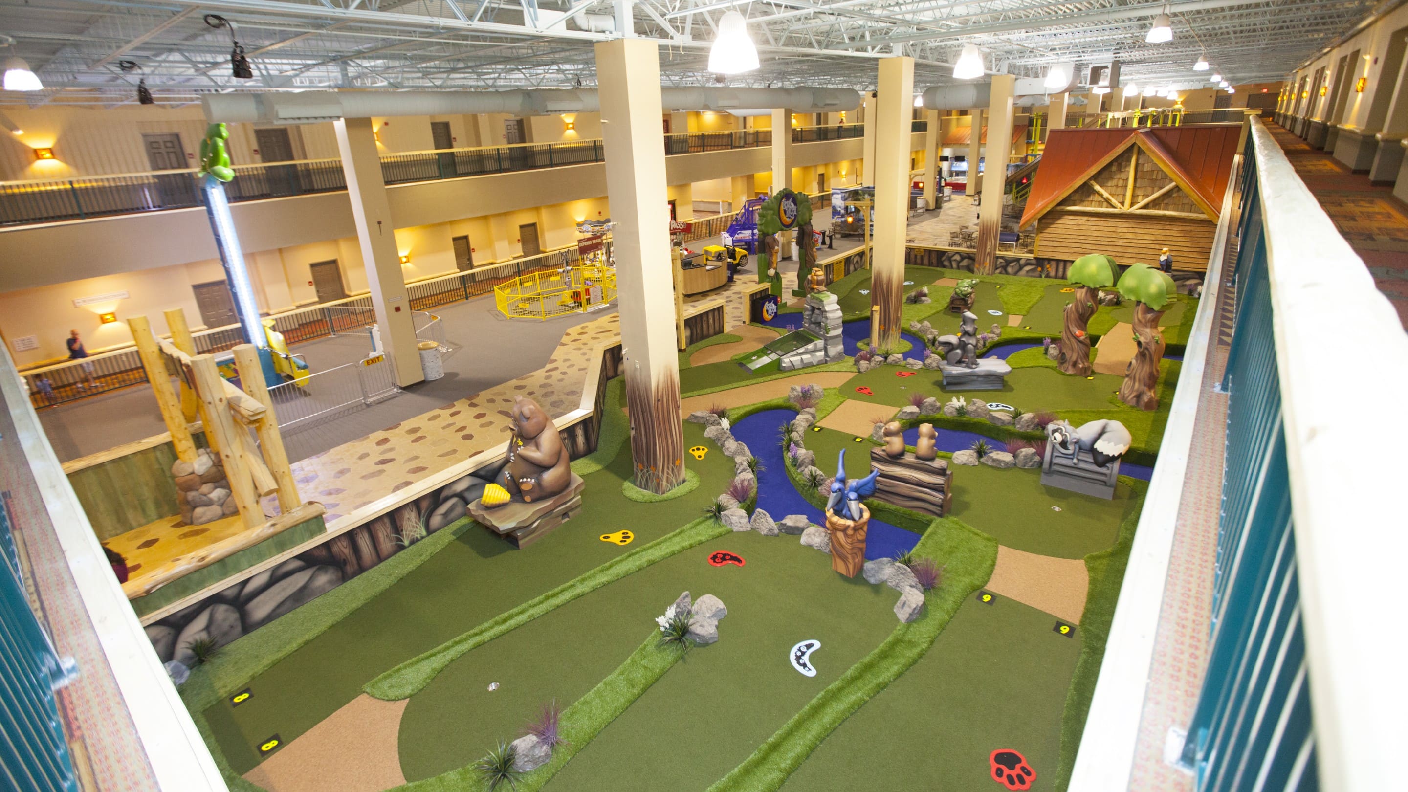 Inside view of the Waterpark and Golf Area