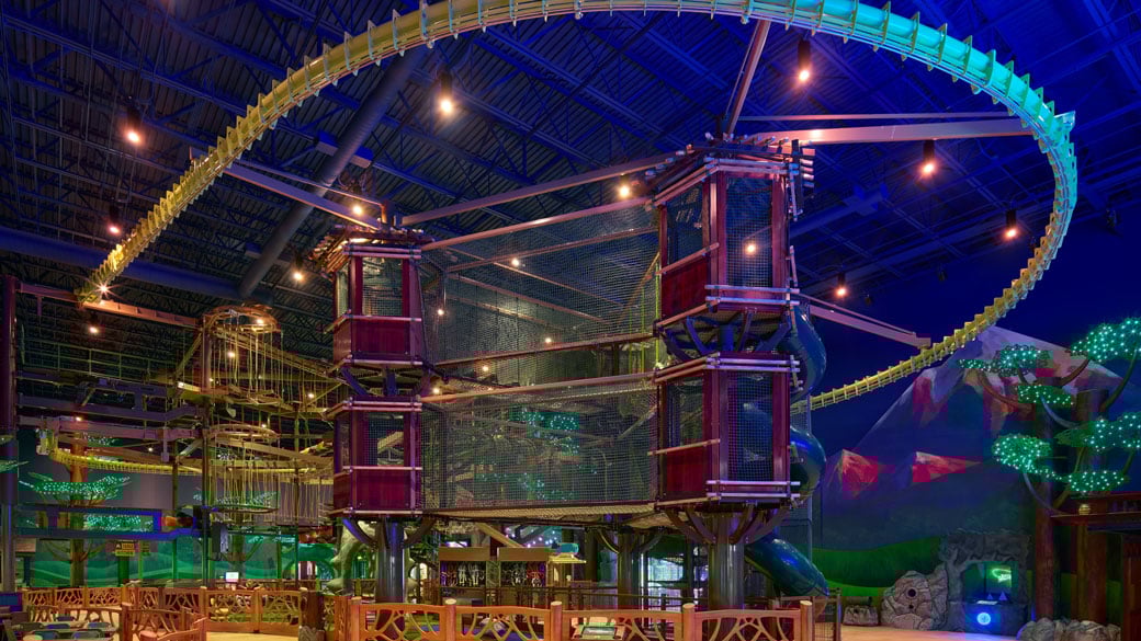 Arc of the ropes course track