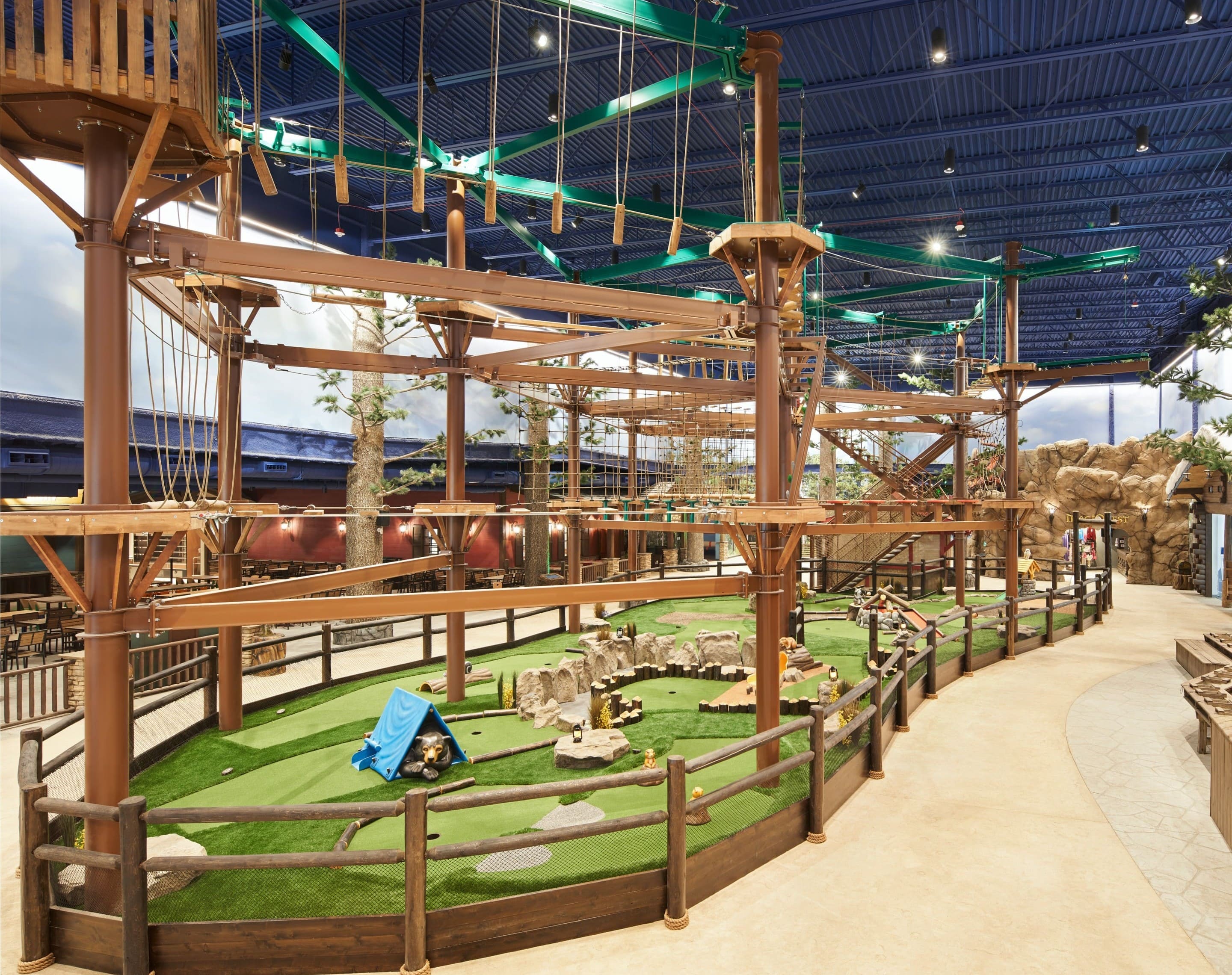 overall view of the ropes course