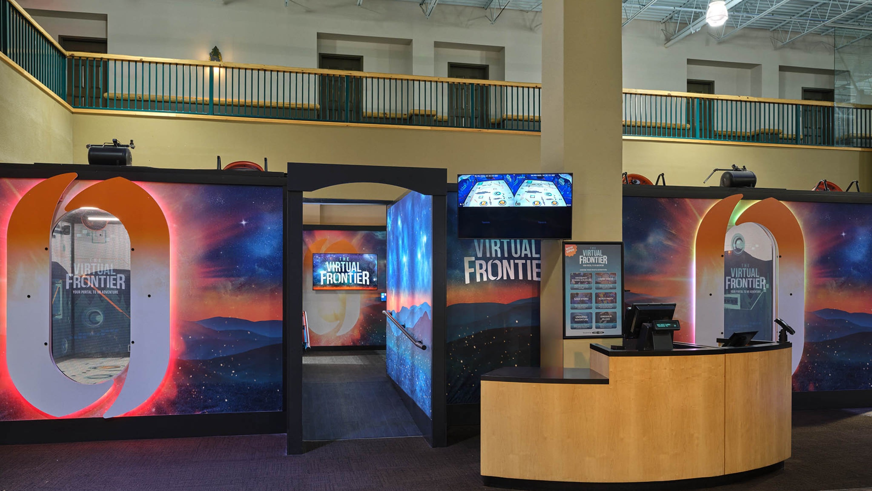 Hallway entrance to the VR adventure zone