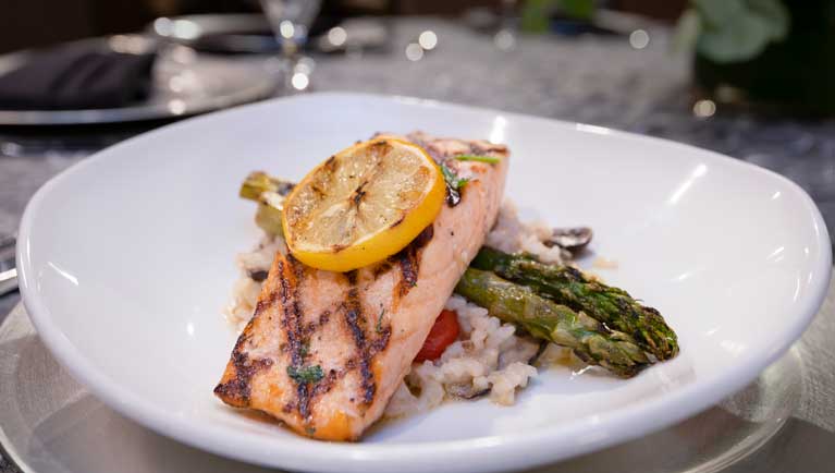 grilled salmon on a plate