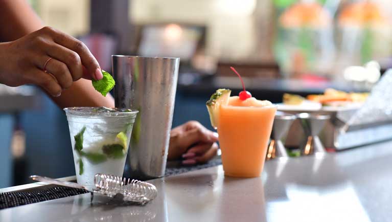 Bar at crazy loon