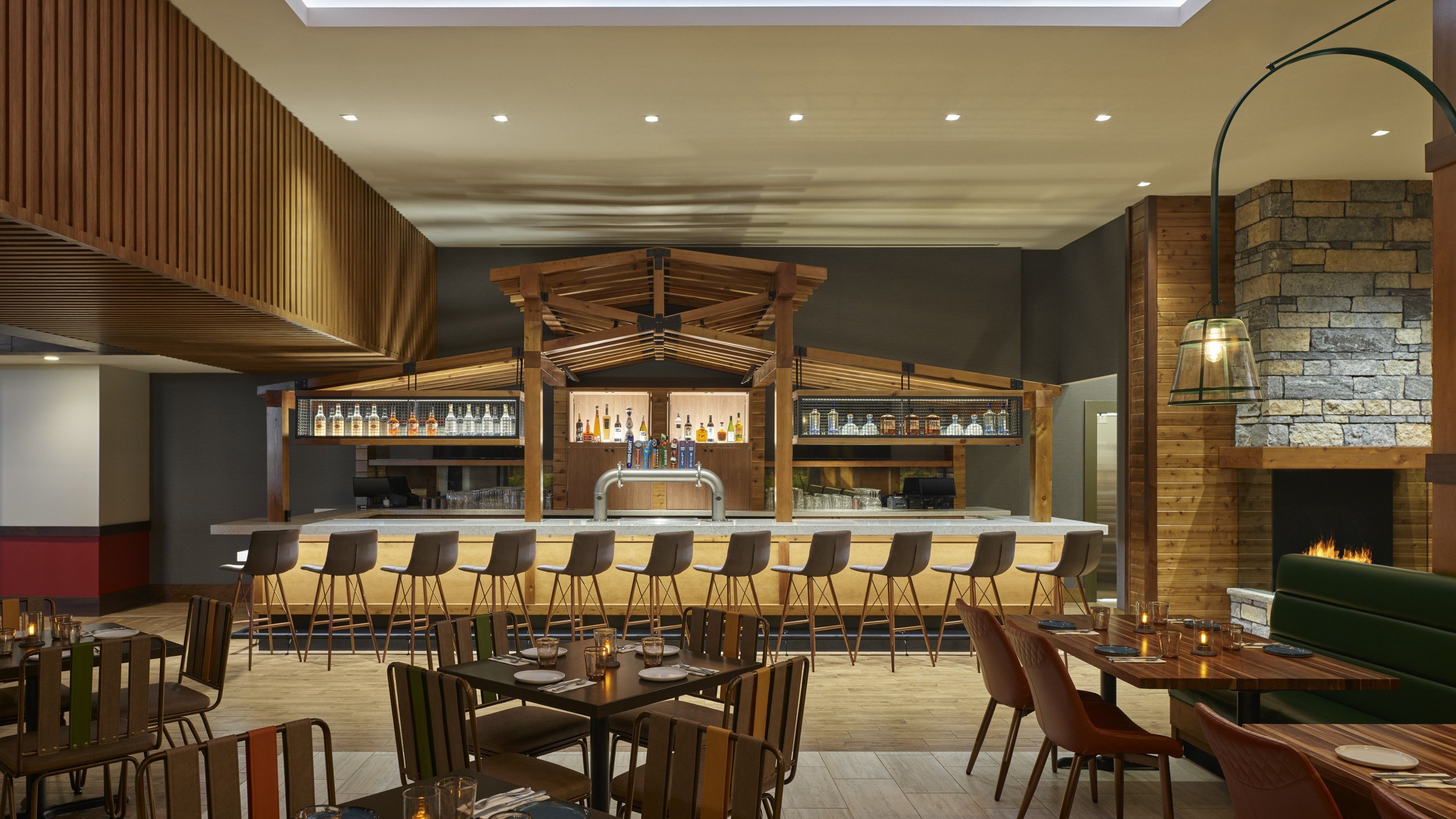 view of fireside bar