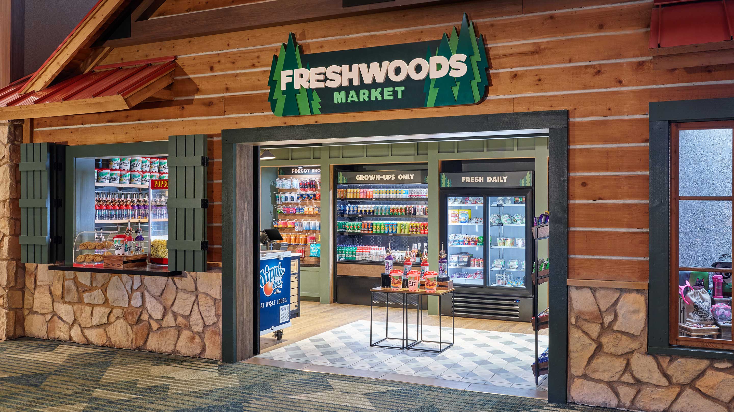 view of Freshwoods store front