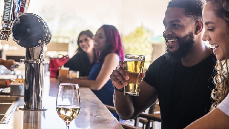 people enjoying drinks