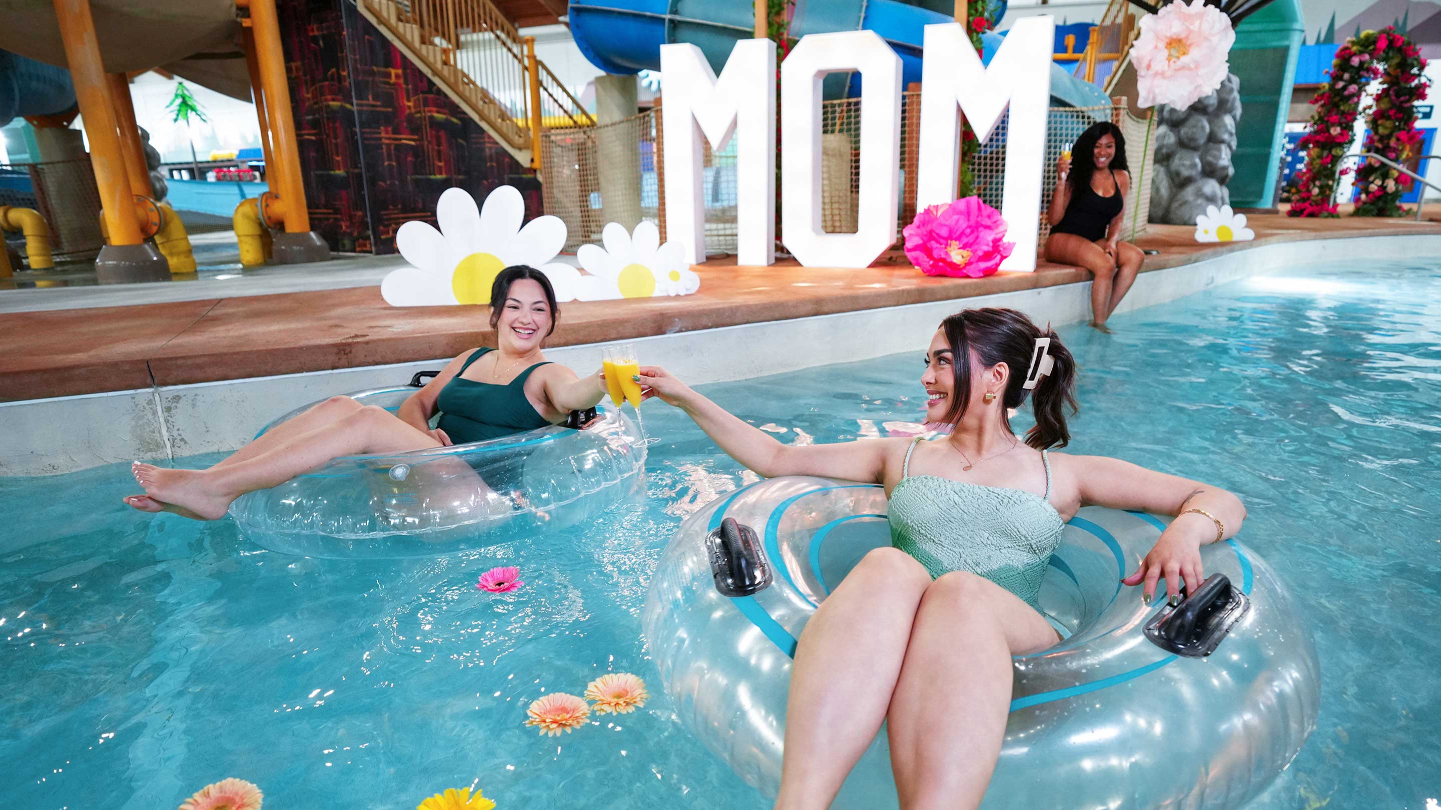 moms celebrating mother's day at Great Wolf Lodge
