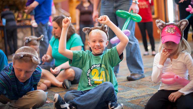 Kid winning a Bingo game