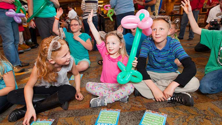 Girl winning a Bingo game