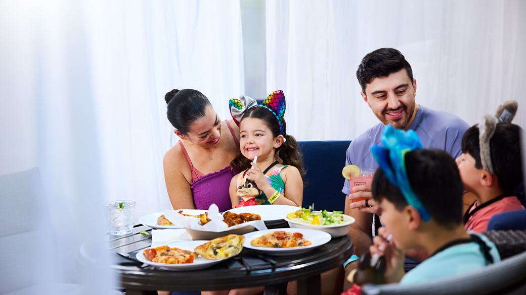 Family having breakfast