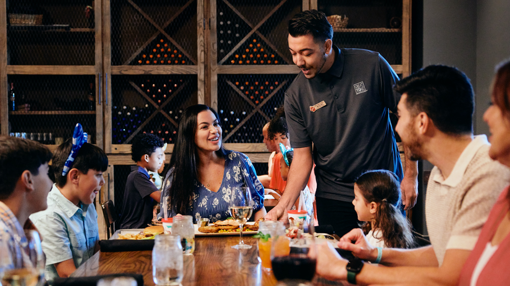 Family having dinner