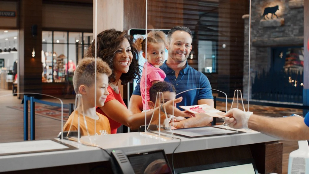 Family arrived at Great Wolf Lodge