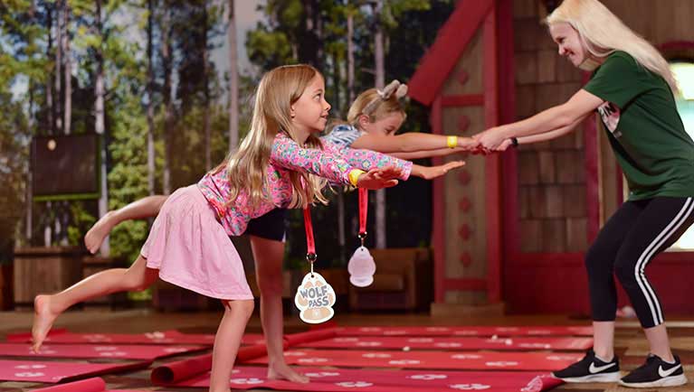Children learning and enjoying yoga