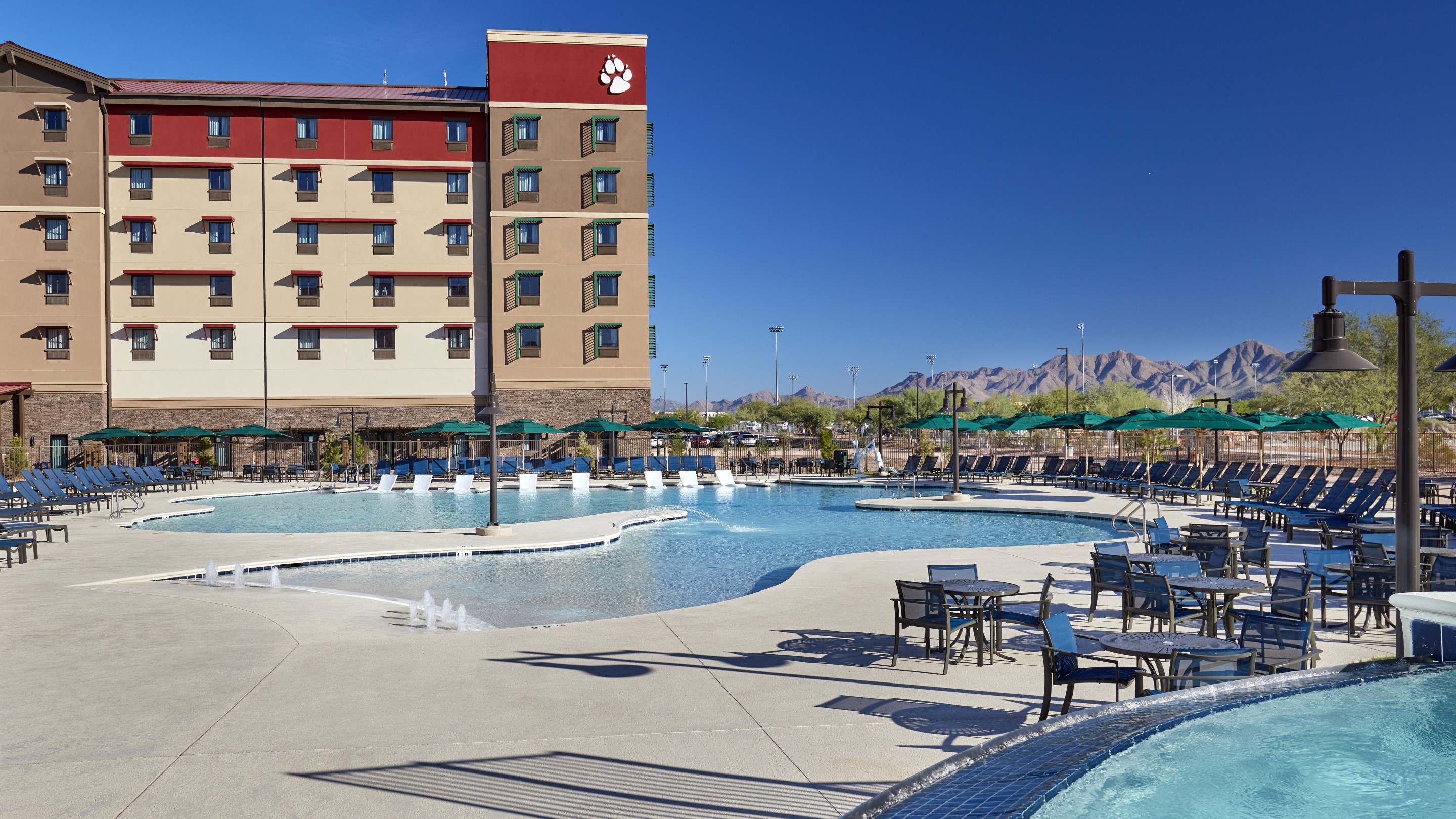 view of the outdoor area including a hot tub and a pool in Scottsdale AZ