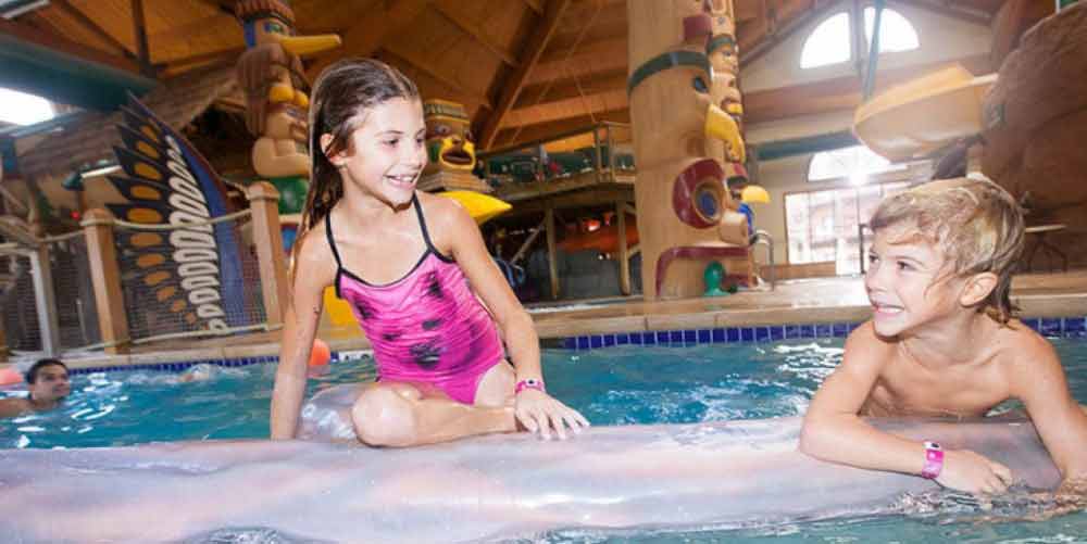 Girls enjoying in Otter Lake at Great Wolf Lodge