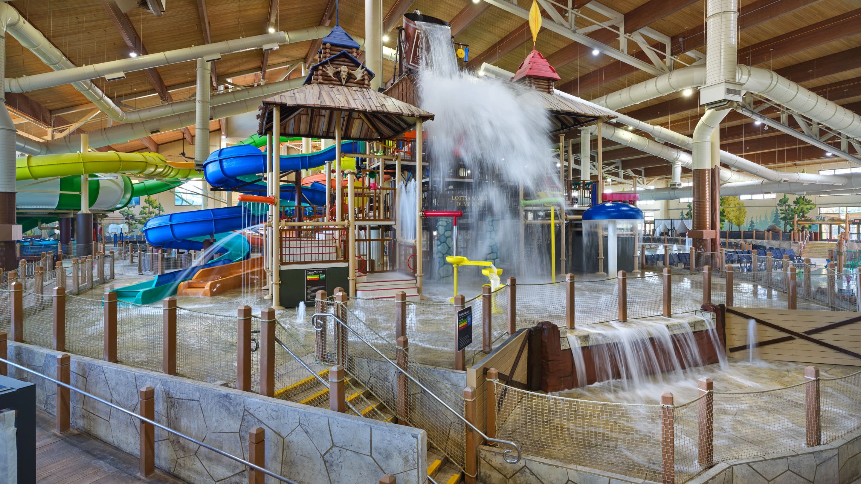 Water play structure at GWL Grapevine