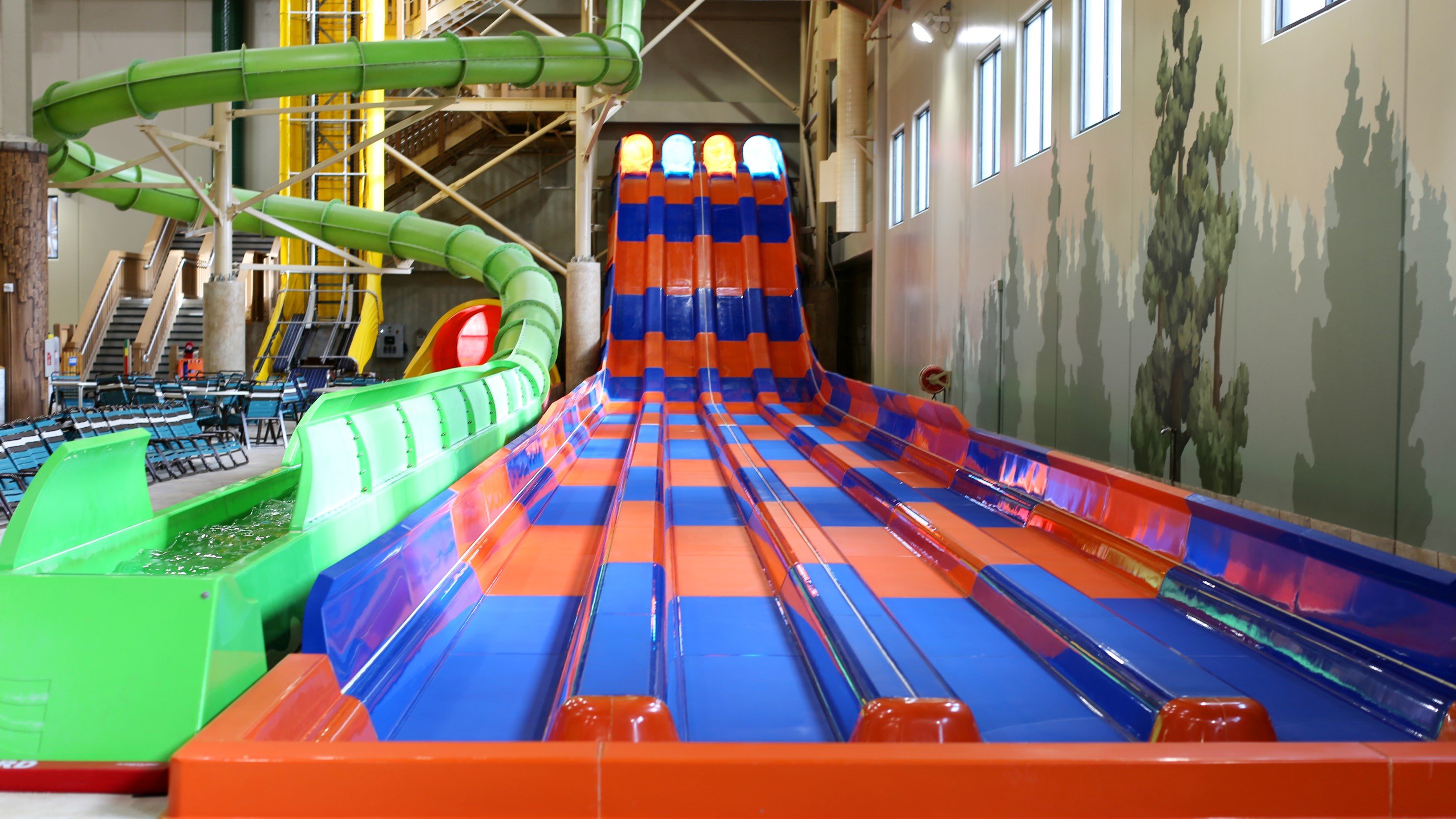 view of the mat racer water slide in Colorado Springs