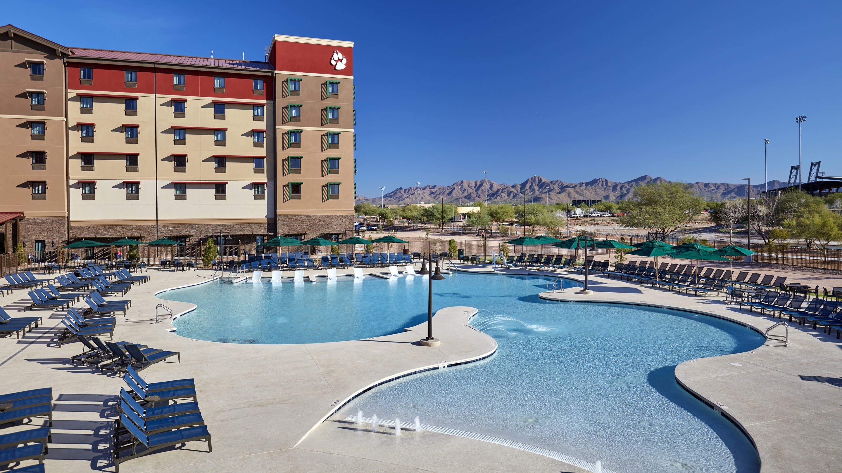 aerial view of the outdoor pool in Scottsdale, AZ