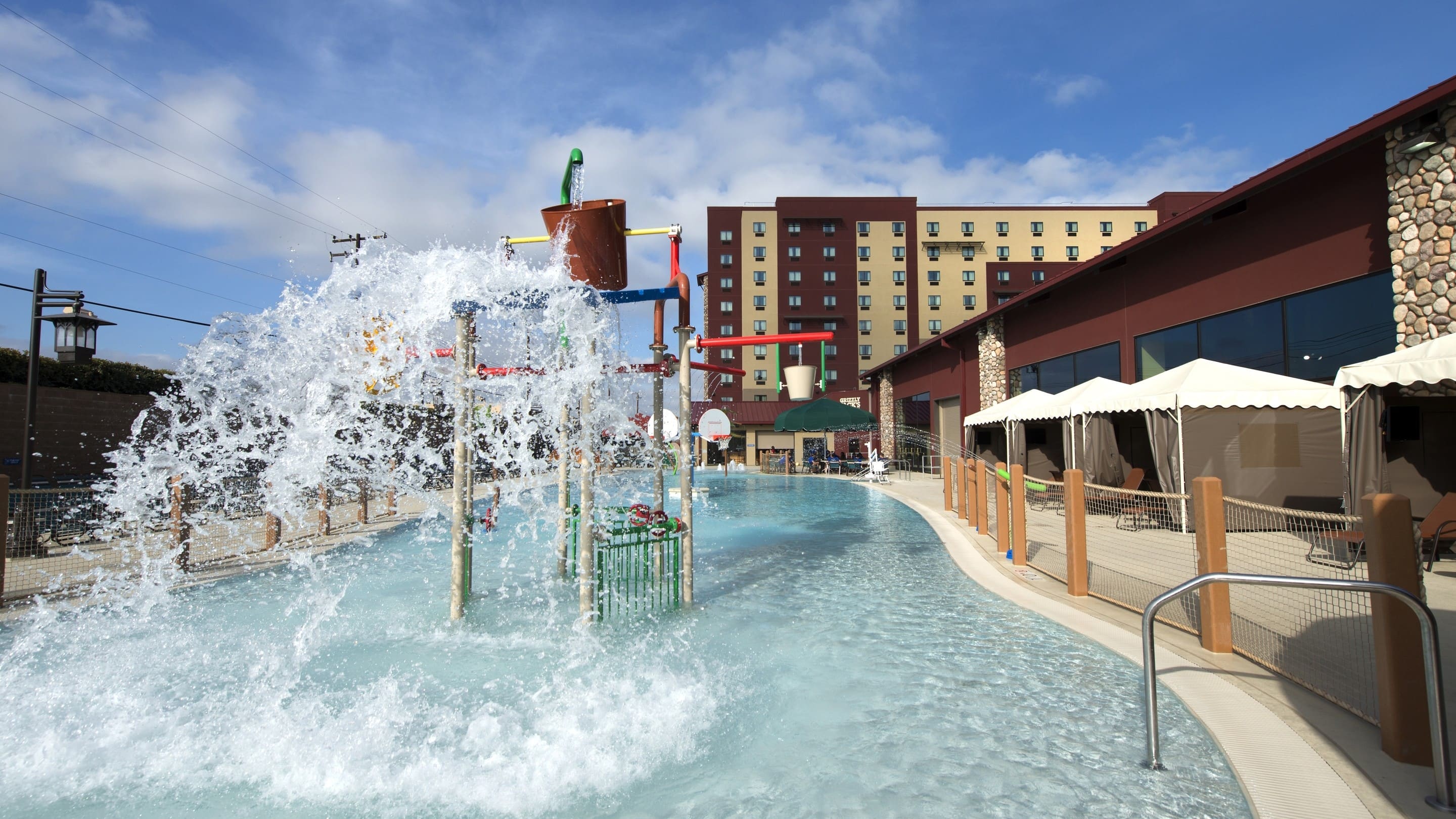 outdoor play and swimming area in Anaheim, CA