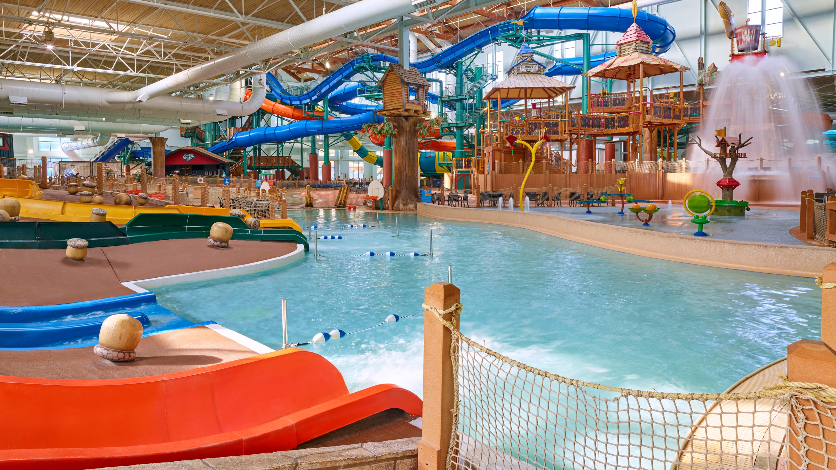 wide shot of the Slap Tail Pond wave pool